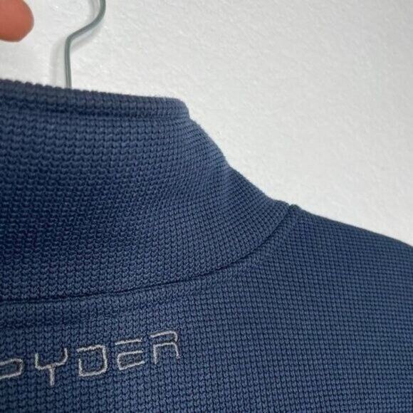 Spyder Mens Jacket Size M Blue Black Long Sleeve Full Zip Warm Color Block - Picture 10 of 16